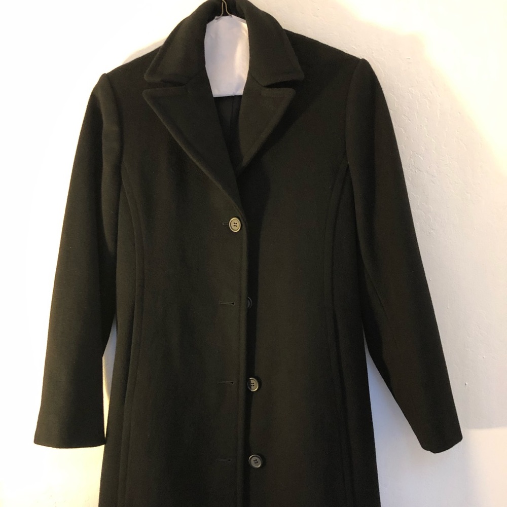 Calvin Klein’s full length wool coat